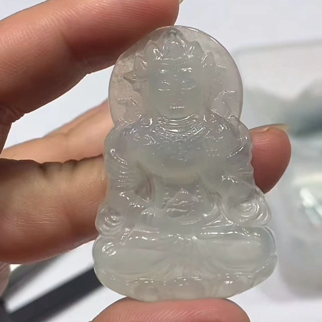 天然缅甸翡翠A货 冰种度母