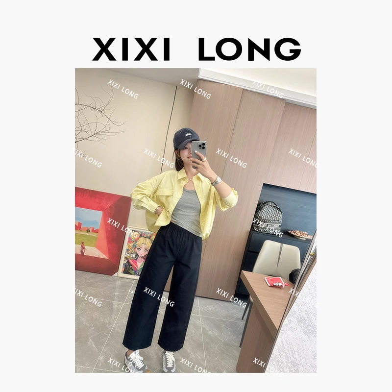 大喜【蛋清棉】空气感凉凉裤韩系极简慵懒A版裤 3173