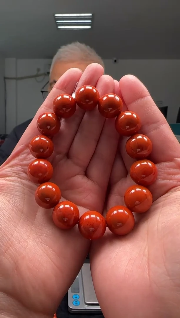 【闪购商品】南红玛瑙15mm瓦西手串圆珠未镶嵌多样性发一件