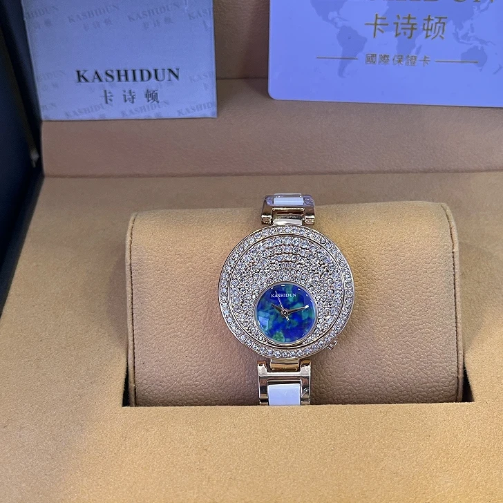 【阿雅专属】KASHIDUN镶钻奢华女士石英腕表KSD809彩-1605