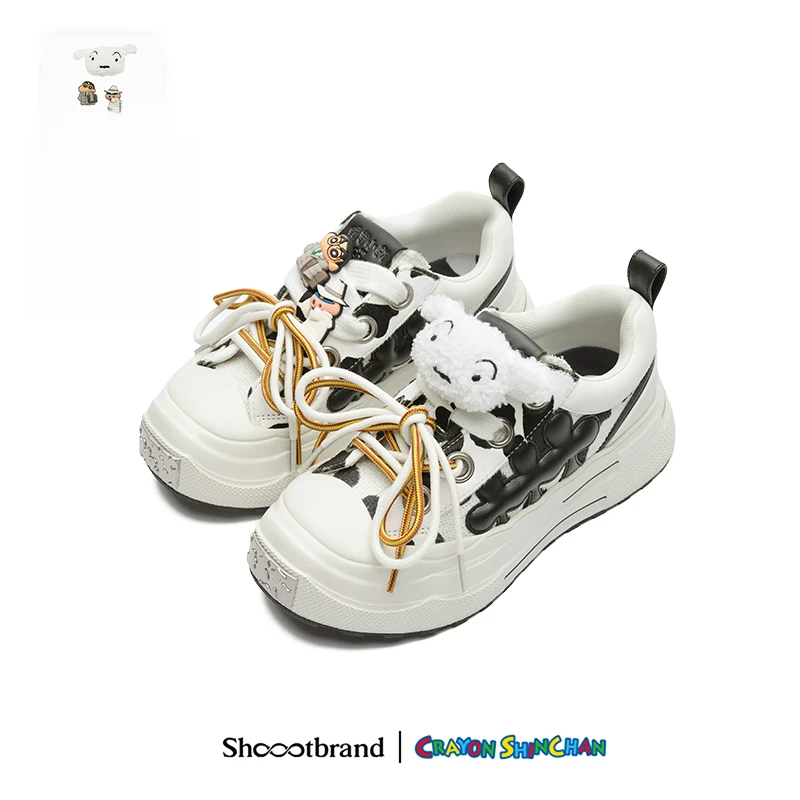 重奏蜡笔小新联名款帆布鞋厚底增高春夏秋SHOOTBRAND
