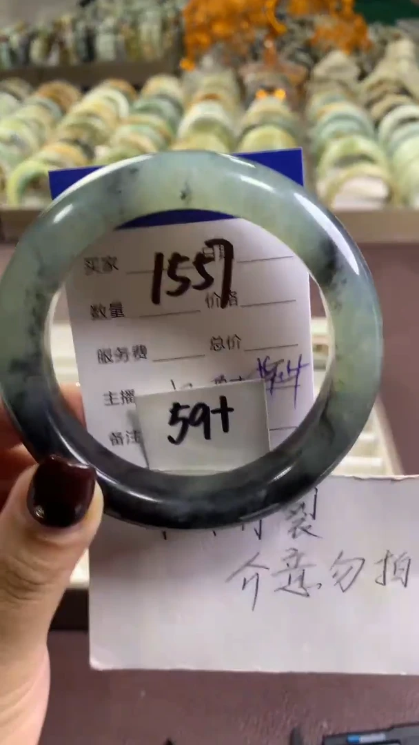 未镶嵌蛇纹石玉手镯1557
