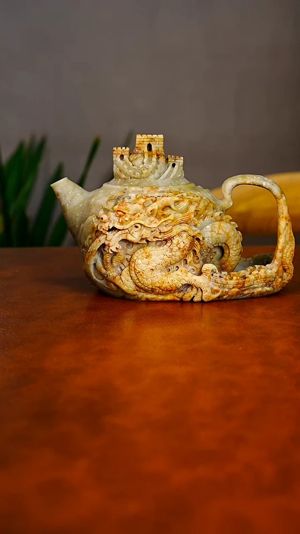 昊*刀冰碛岩石头茶壶