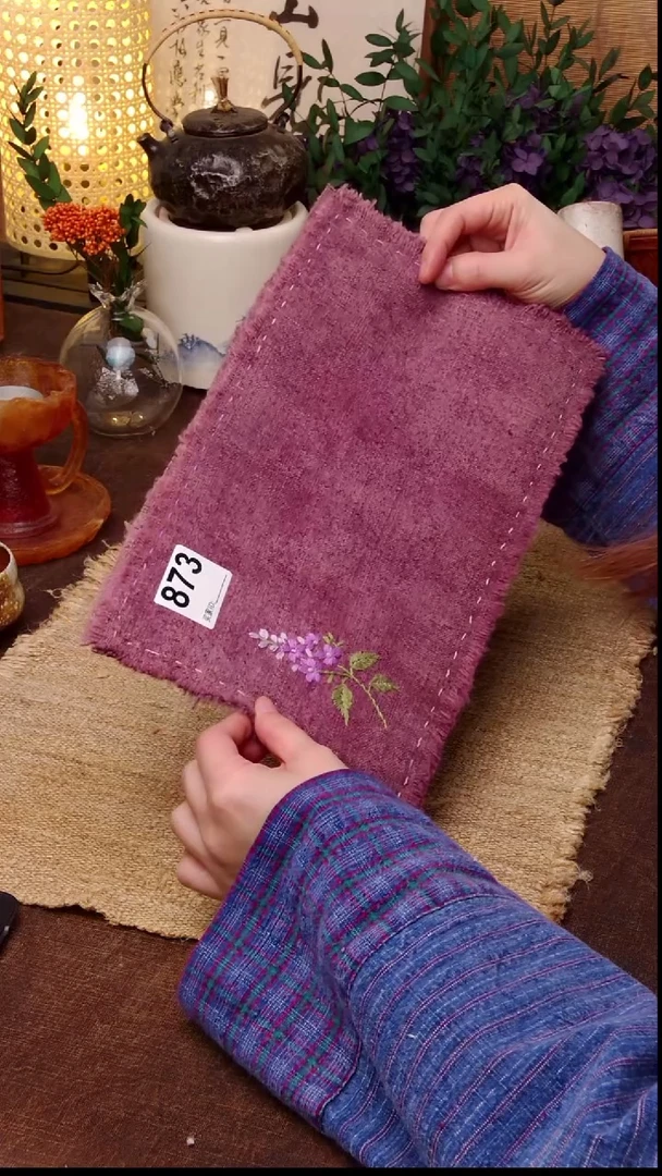 ?****? Cici手作刺子绣柿染壶垫杯垫873