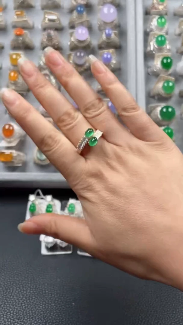 【闪购商品】定制翡翠未镶嵌璟瑶翡翠戒面 219