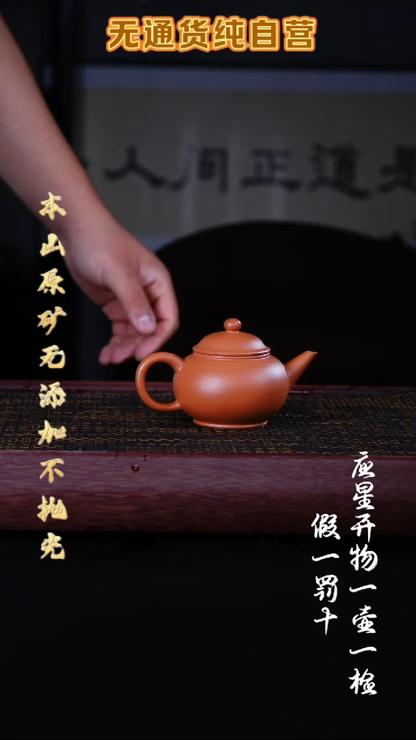 茶壶紫砂全砂朱泥 标准水平 150cc