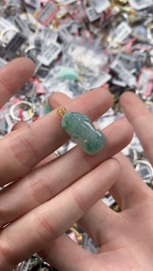 18K金镶嵌戒指翡翠ʚ****陈444  4