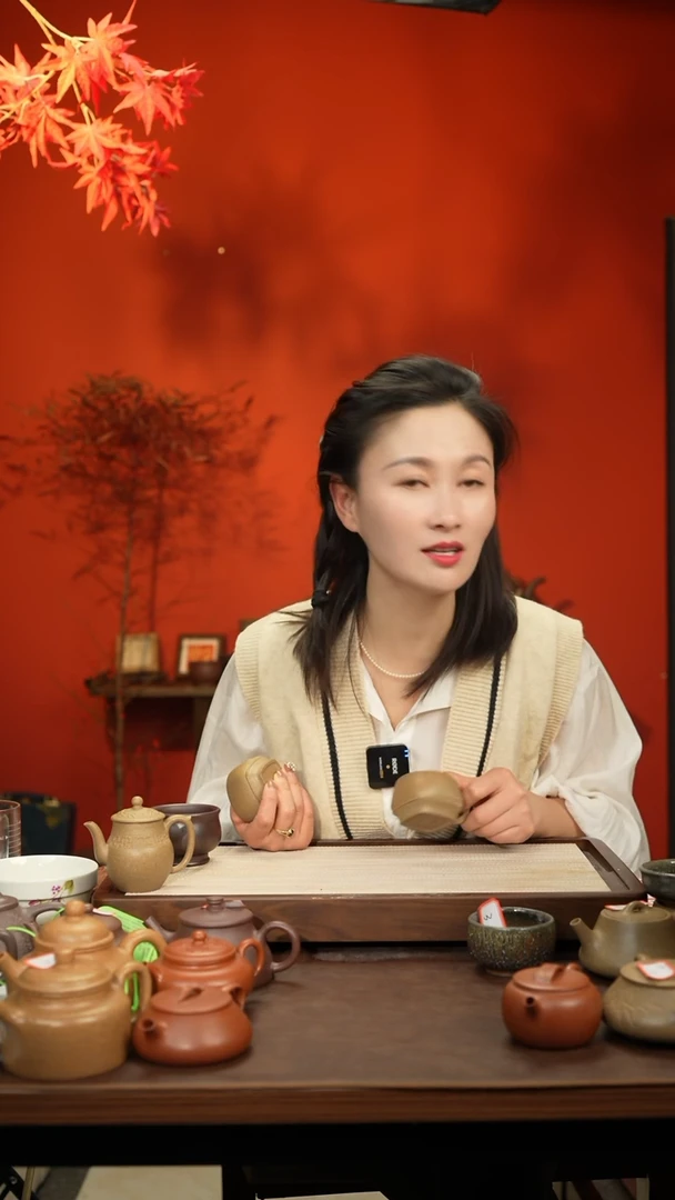 【闪购商品】紫砂茶壶宝山墨绿泥祥云杯一对*