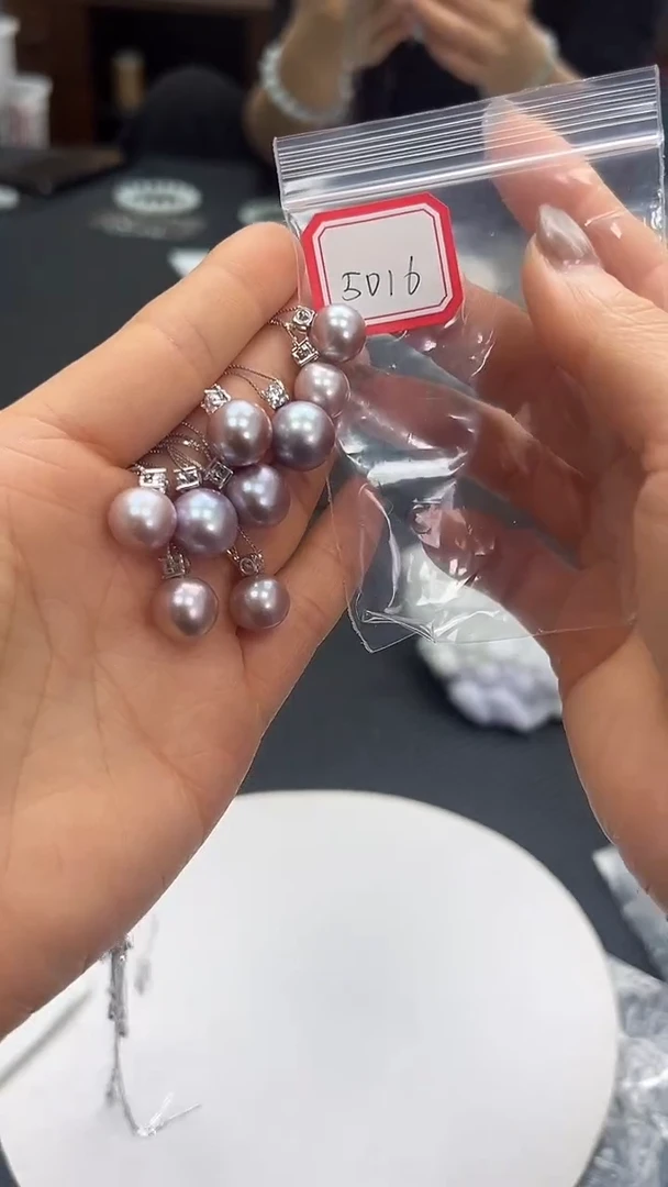 吊坠(赠链)银S925镶嵌淡水珍珠珍珠5016 多样性发一件