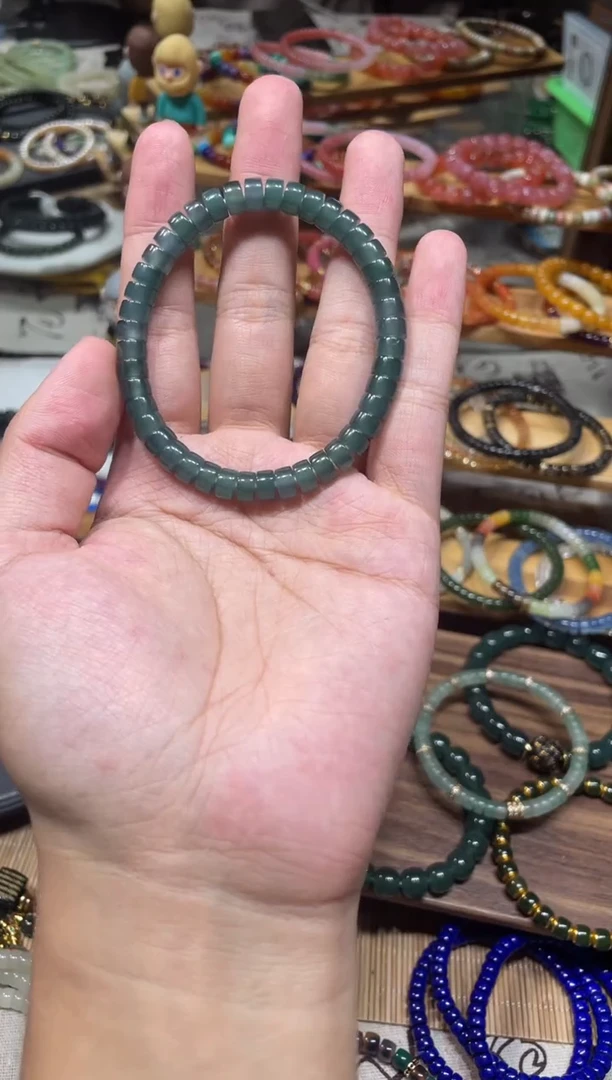 未镶嵌手串翡翠7mm高冰翡翠手串