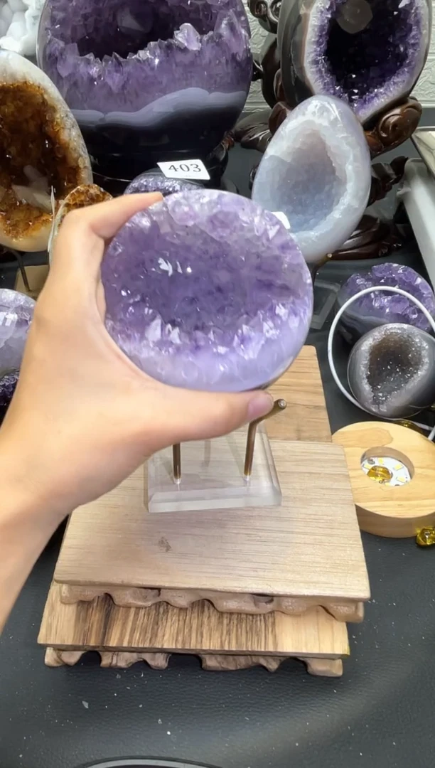 未镶嵌大型摆件（非配饰）紫晶426号开口笑