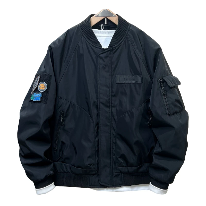 男士痞帅工装宽松棉服美式潮流vintage潮牌棒球服二棉上衣外套