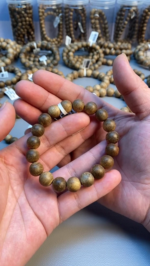 沉香手串 文莱圆珠单圈虎斑1.1多样性发其一