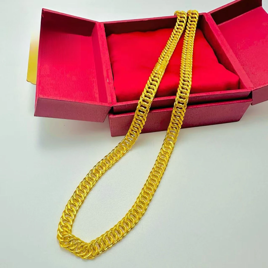 链子足银 车花马鞭项链 大气经典时尚百搭