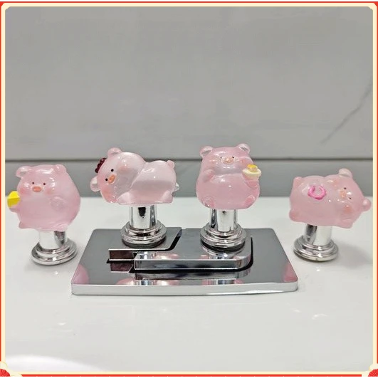 可爱通用夜光款小猪马桶按压器按钮美甲专用省力冲水水箱辅助K