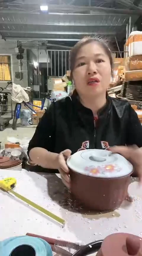 陶瑕疵打磨猪油罐白盖不明火