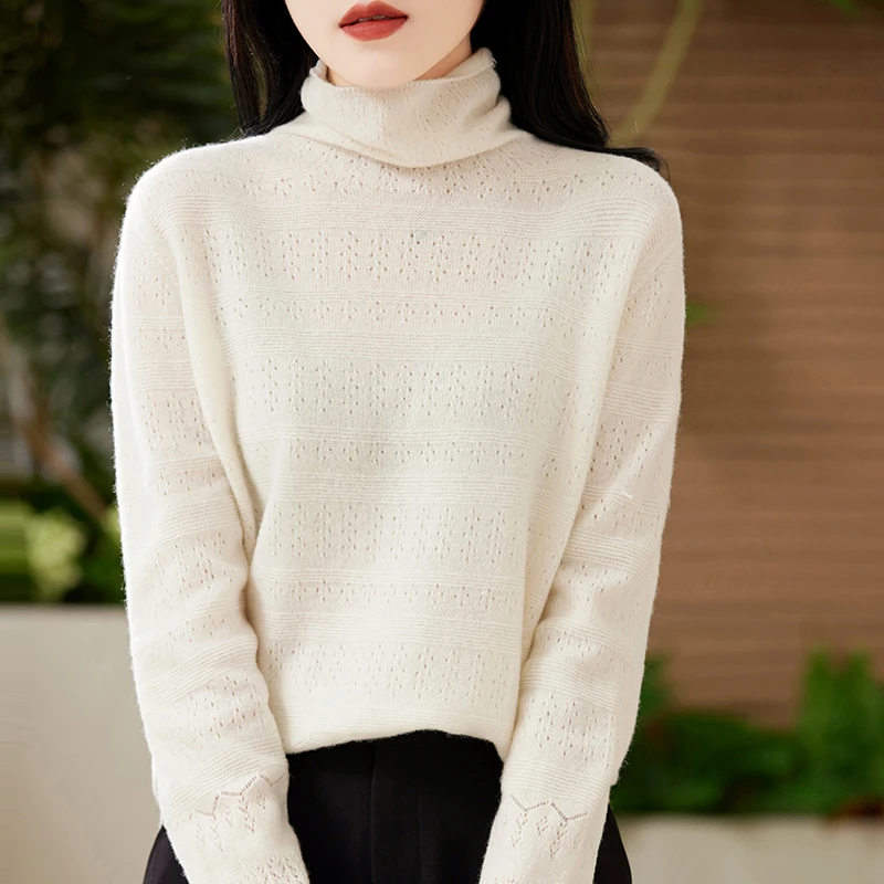 【梅姐专属】秋冬气质百搭保暖女士时尚高领休闲羊毛衫YM-QHMDS-837