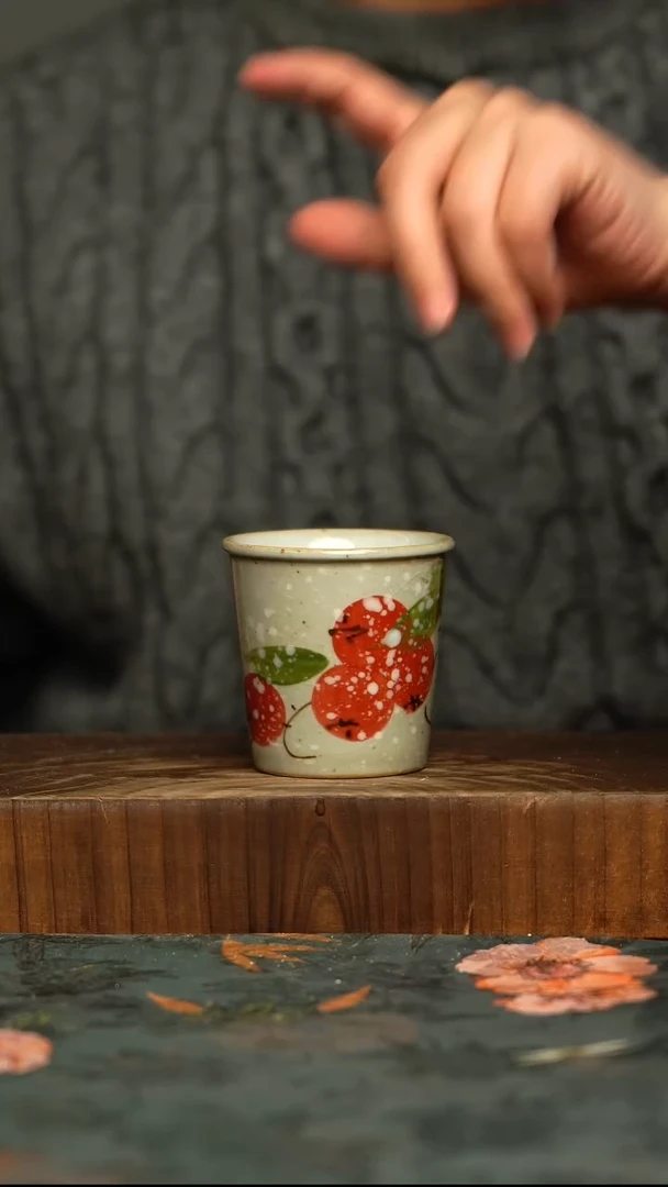杯釉下彩手工手绘同款陶器