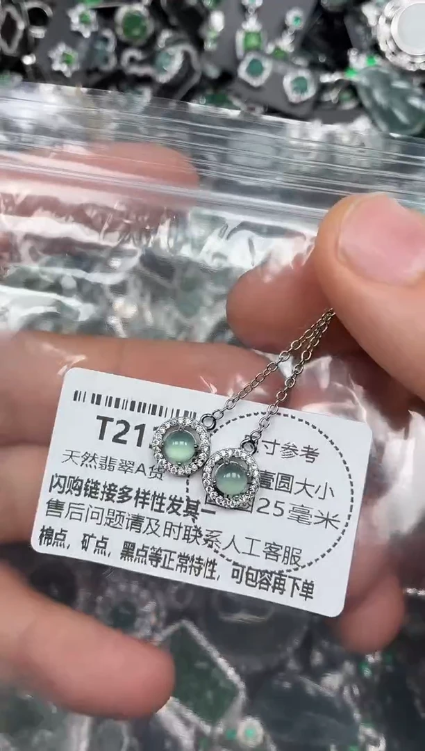 颈饰未镶嵌翡翠T213耳链
