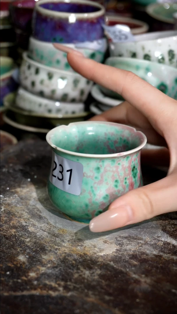 摆件精品窑变钧瓷茶器