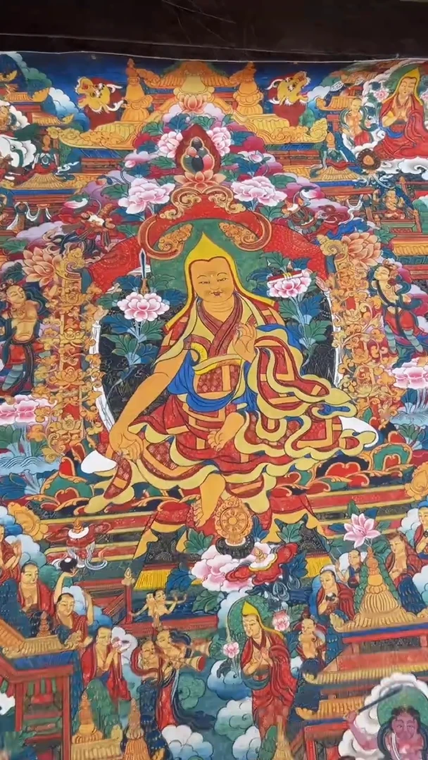 装裱画精品手绘唐卡链接--A137