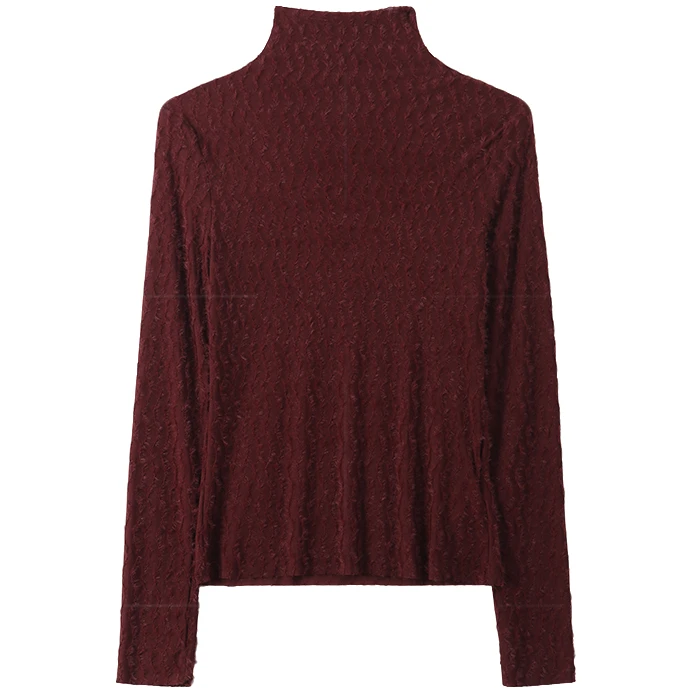 2025新款【四季青小封家轻奢】新款时尚毛边半高领上衣8683293