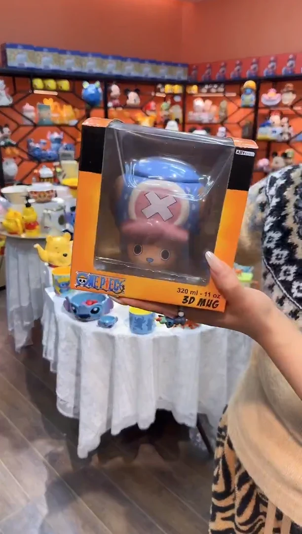 瓷片@@海贼王乔巴陶瓷带盖杯