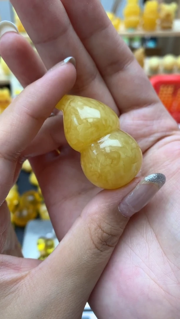 琥珀未镶嵌珠宝奇石023琥珀蜜蜡大瑕疵花粉