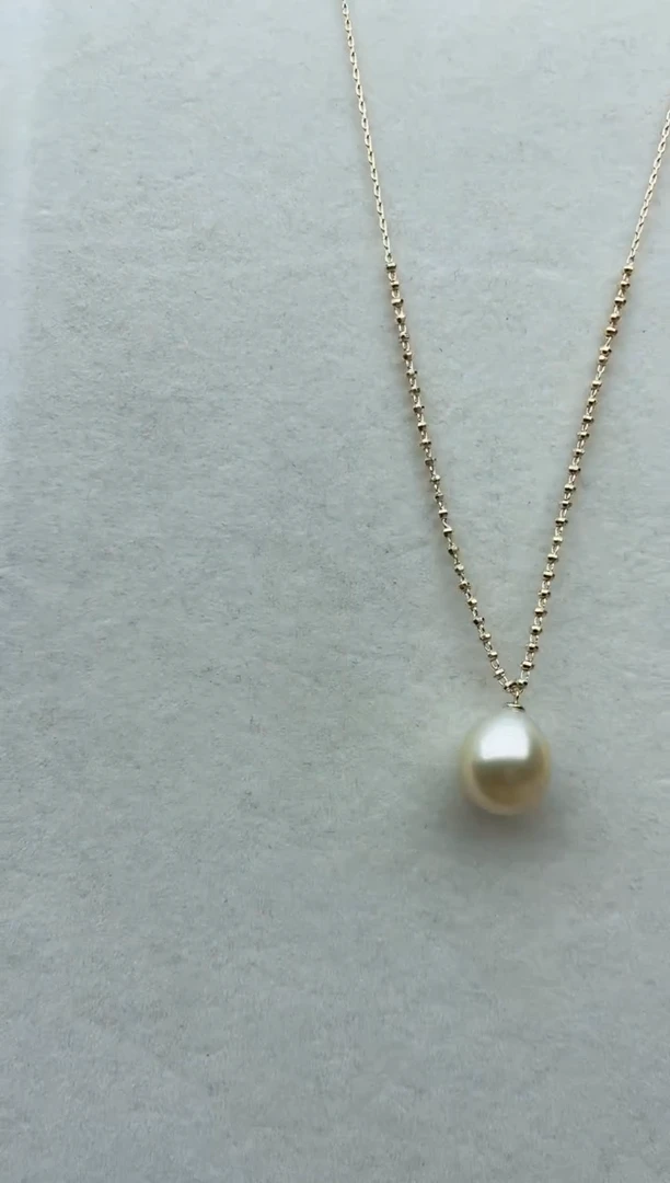 银S925镶嵌海水珍珠套链90