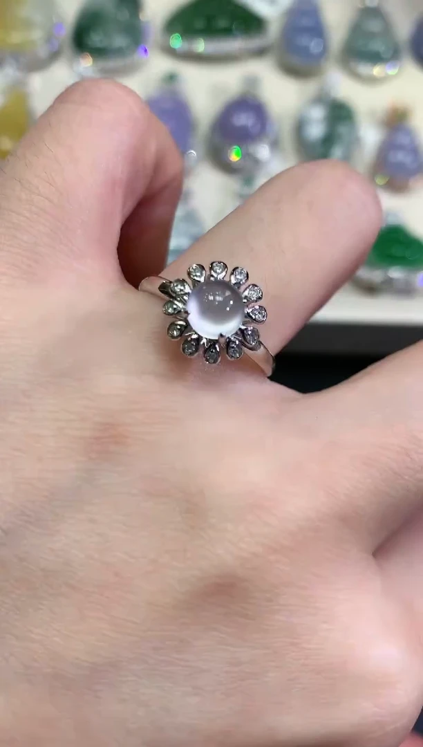 【闪购商品】翡翠戒指18K金镶嵌B68