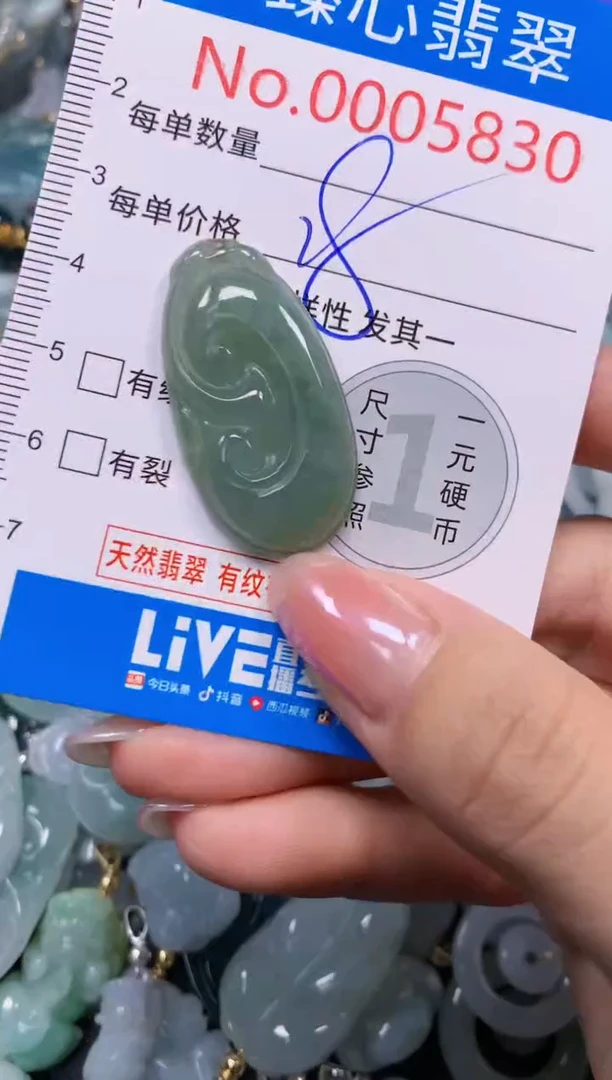吊坠(不含链)未镶嵌翡翠5830