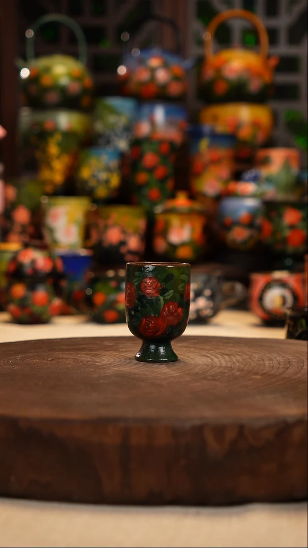 紫砂 油画釉下彩手绘