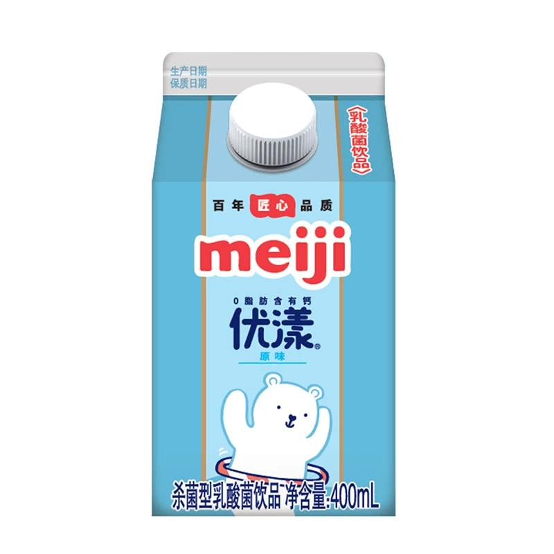 【0脂肪】明治优漾原味杀菌型乳酸菌饮料400ml