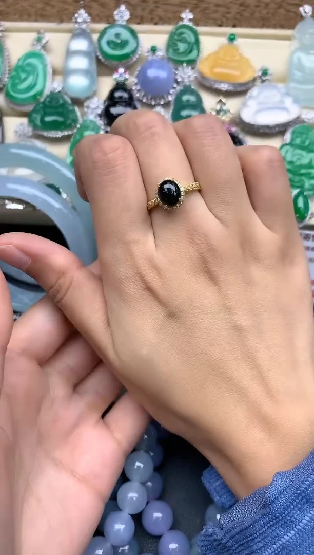 【闪购商品】翡翠戒指18K金镶嵌338-中国好珍宝