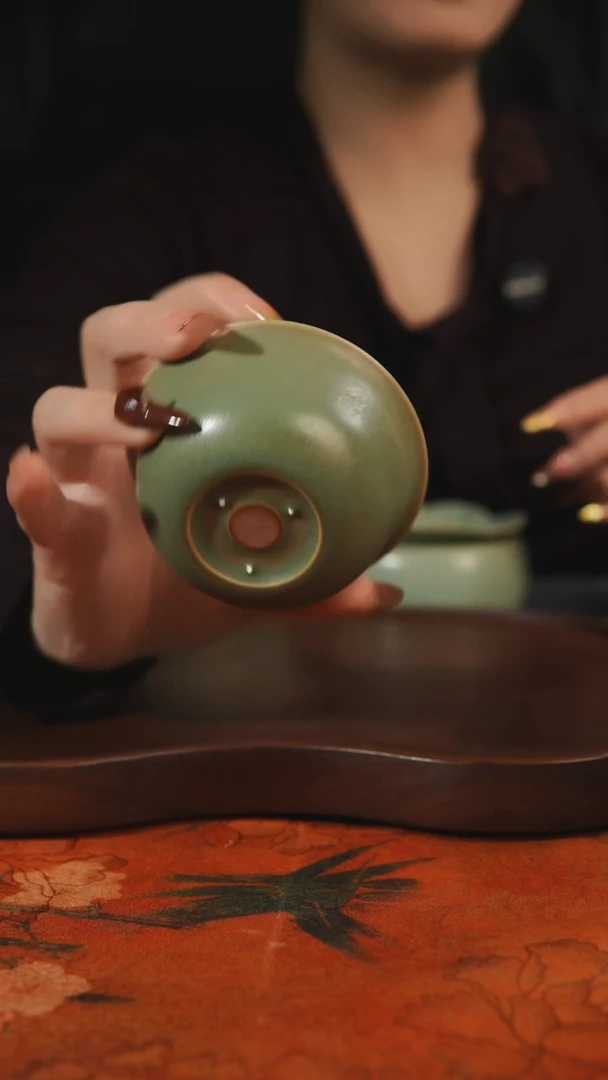 杯子瓷Y*汝州原产地原矿仿古老釉q鸡缸