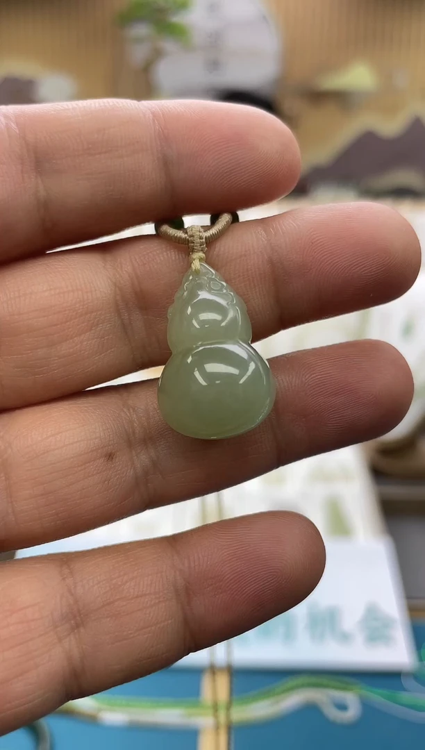 吊坠(不含链)未镶嵌和田玉约卡25mm葫芦（福禄）