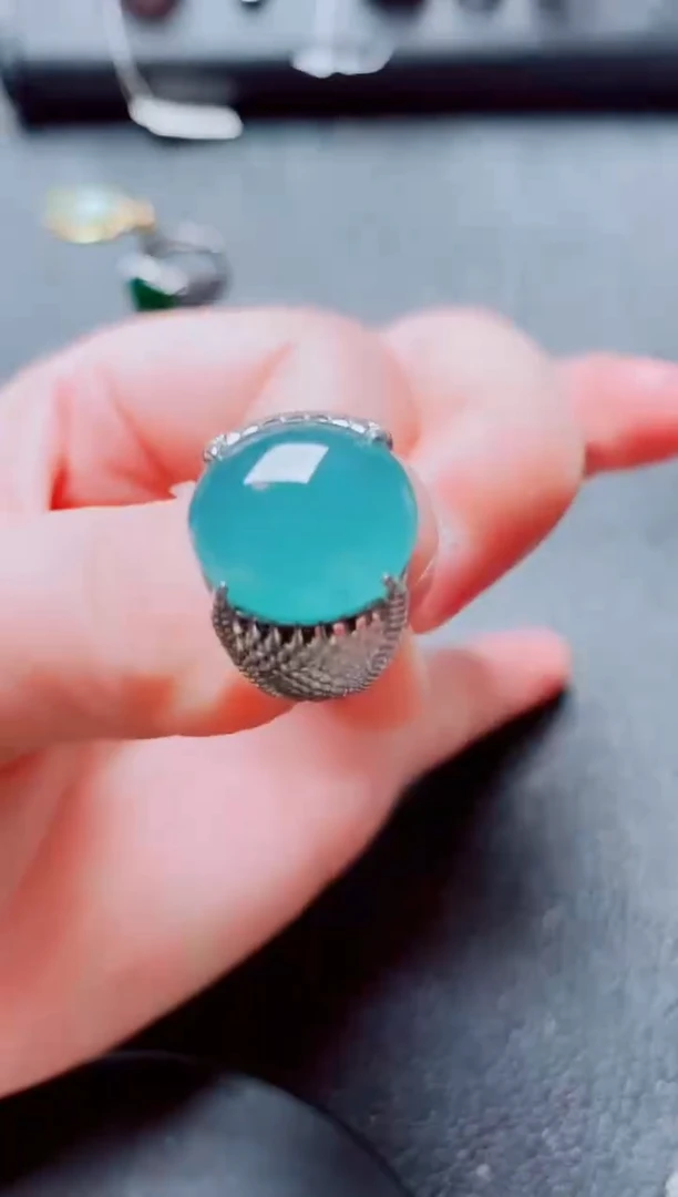 银S925镶嵌戒指翡翠11111