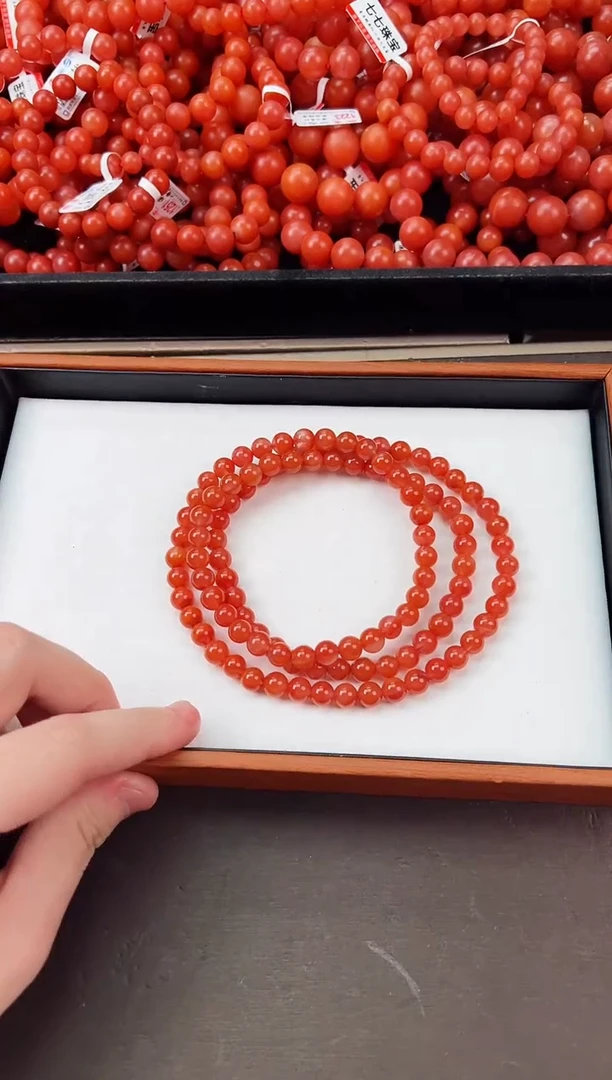 【闪购商品】南红玛瑙亮光长串卡7+未镶嵌保山杨柳滴水洞高品