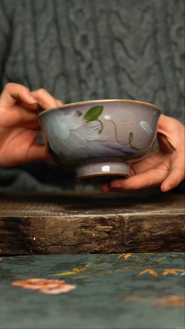 【闪购商品】杯杯釉下彩手工手绘同款陶器