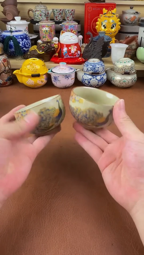 陶瓷茶具摆件旅行套组