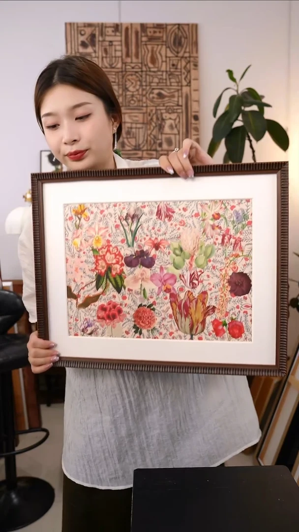 中世纪百花图钢琴外框