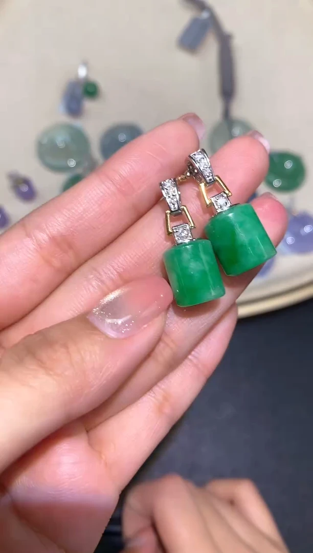 翡翠18K金镶嵌吊坠(不含链)吊坠多样性发其一A249|5980