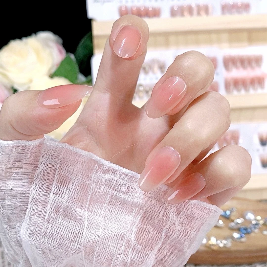 【气质裸色】气质高级冰透裸色纯欲手工穿戴甲