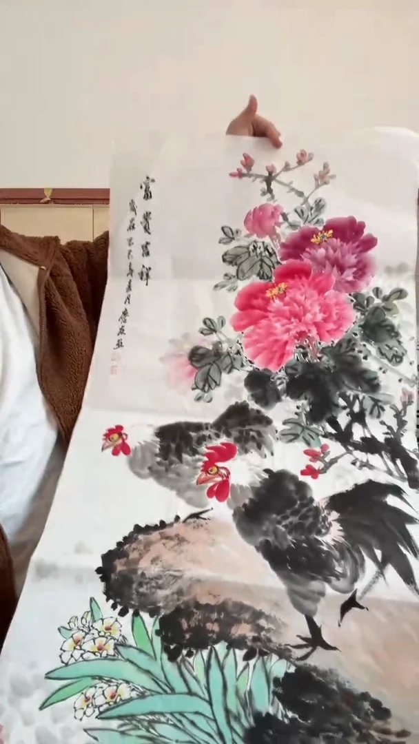 国画j李老师国画作品一件