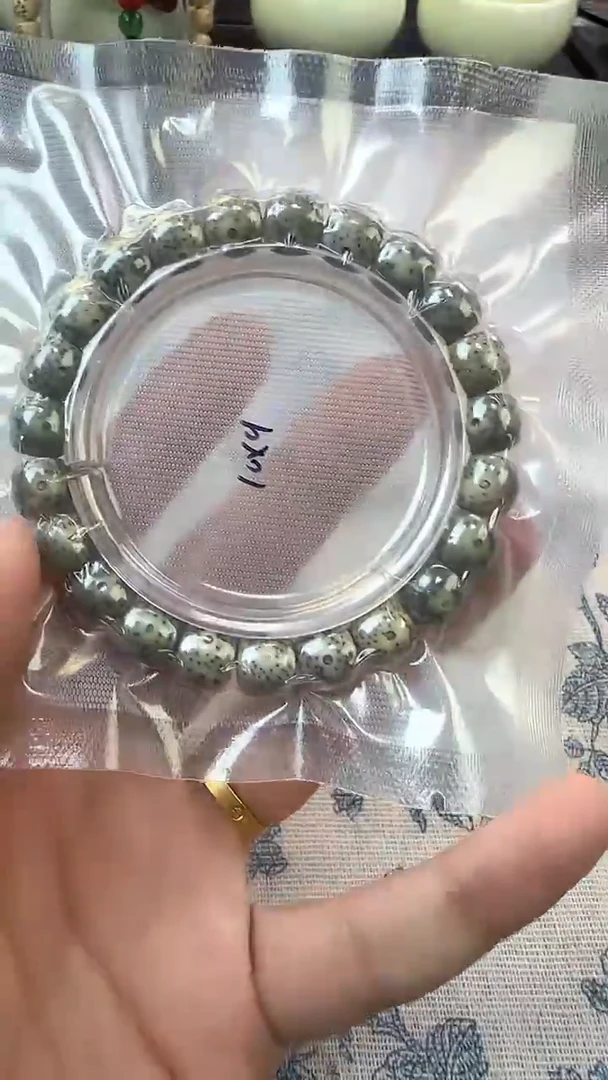 手串星月菩提1石玉料糯冰单圈10×9高透精工福利