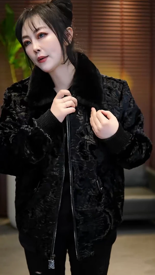 54码（155-170斤）男士兔毛领夹克9182