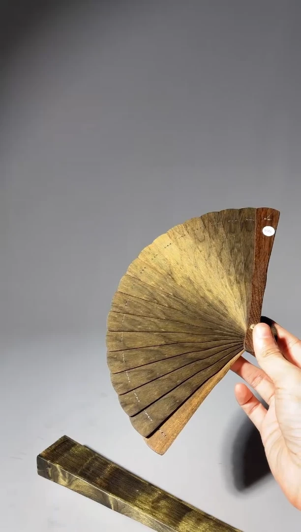 其他楠木（金丝楠）下*茶156号15cm乌木金丝楠小叶桢楠掌中扇