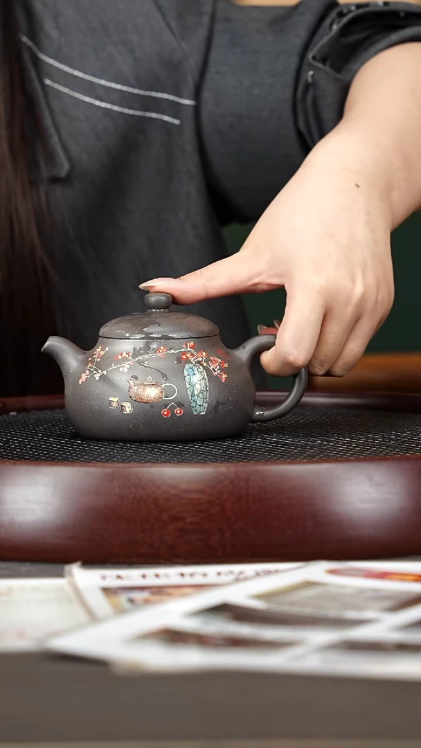 茶壶紫砂132YJY 古象天青220cc