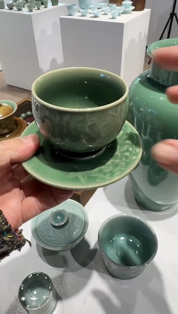 青瓷手工茶器包邮