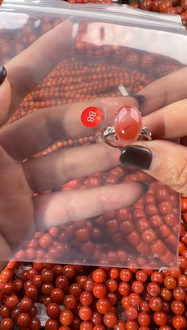 未镶嵌戒指南红玛瑙10